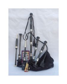  Highland Black Velvet Bagpipe Set
