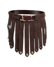 Brown Leather Gladiator Kilt
