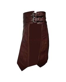 Brown Roman Leather Kilt
