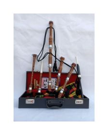 Natural Finish Bagpipe Set Buchanan Tartan 