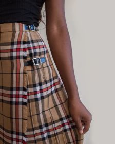 Camel Thomson Tartan Women Long Skirt
