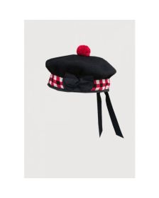 Red Diced Balmoral Hat
