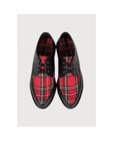 DR MARTEN TARTAN LEATHER BOOTS