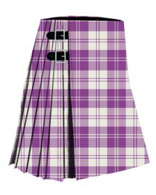 Eriskin Dress Purple& White Tartan Kilt