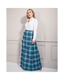 Beautiful Women Fashion Long Tartan Skirt