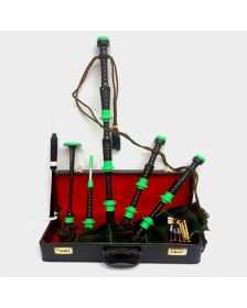 Beautiful Green Mounts Bagpipe Set Hunting Stewart Tartan