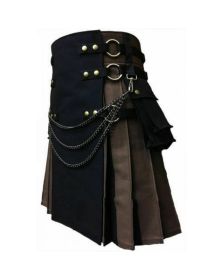 New Canvas Brown Custom Made Hybrid Kilt 