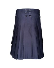 Navy Blue Cargo Utility Kilt