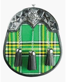Beautiful Irish National Full Dress Tartan Sporran 