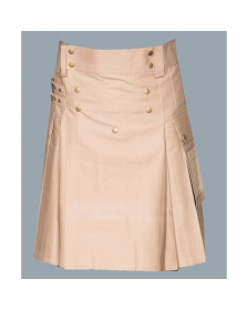 Khaki Hybrid Utility Kilt For Men