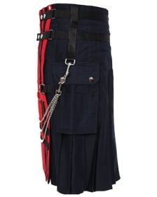 Red Navy Deluxe Utility Fashion Kilt