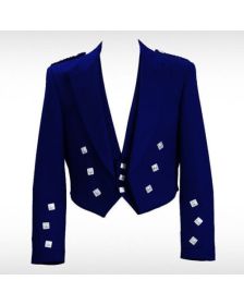 Royal Blue Beautiful Prince Charlie Jacket And Vest  