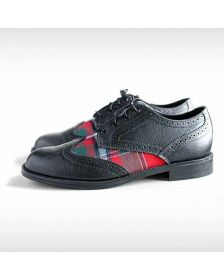 Scottish Ghillie Brogues With Tartan Formal Shoes 