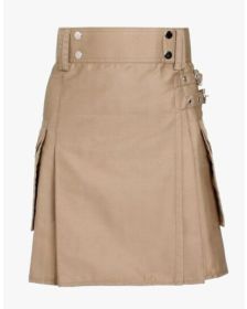  BRAND NEW WOMEN BEIGE UTILITY KILT