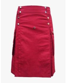  RED UTILITY KILT FOR WOMEN