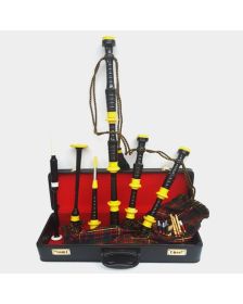 Yellow MacDonald Tartan Mounts Bagpipe Set
