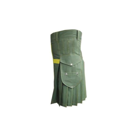 Scottish Traditional Olive Green Kilt 
