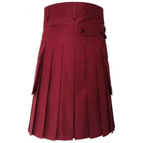 Maroon Utility Kilt