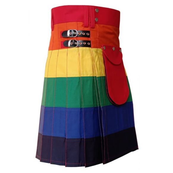Active Men Rainbow Utility Kilt 
