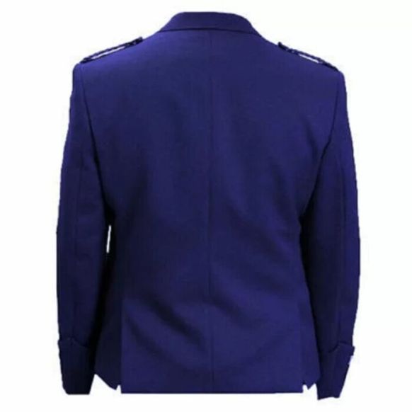 Royal Blue Beautiful Argyle Jacket And Vest  