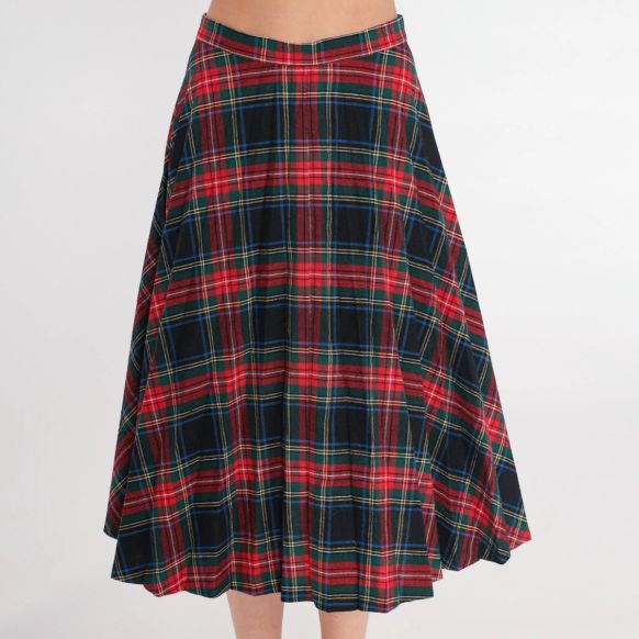 Black Stewart Tartan Women Fashion Skirt