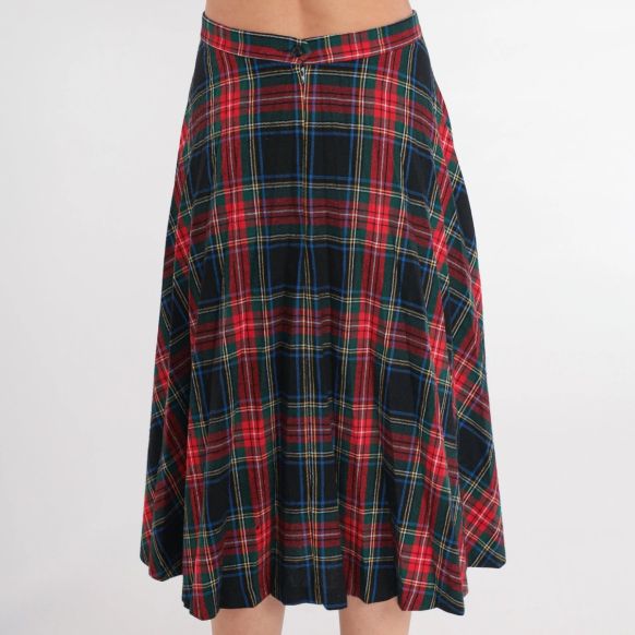 Black Stewart Tartan Women Fashion Skirt