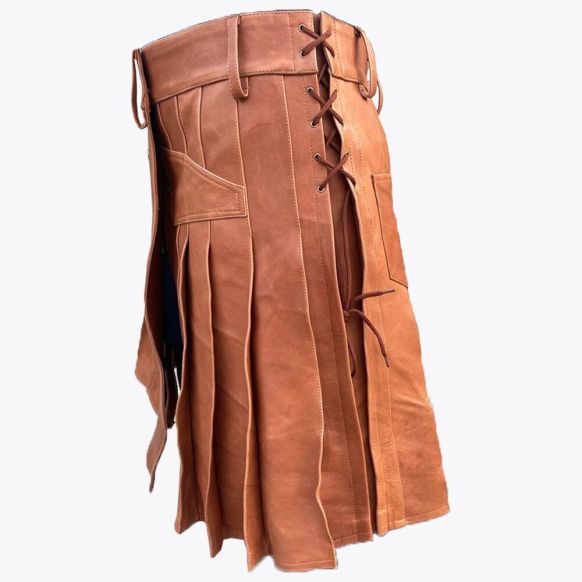 Brown Leather Kilt