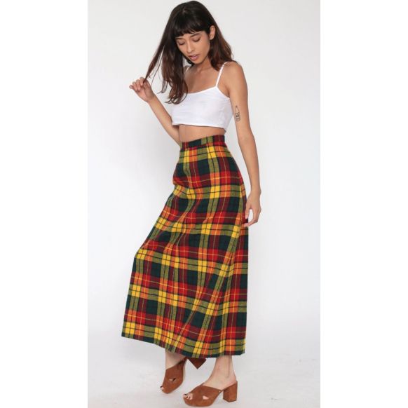 Buchanan Tartan Women Long Tartan Skirt 