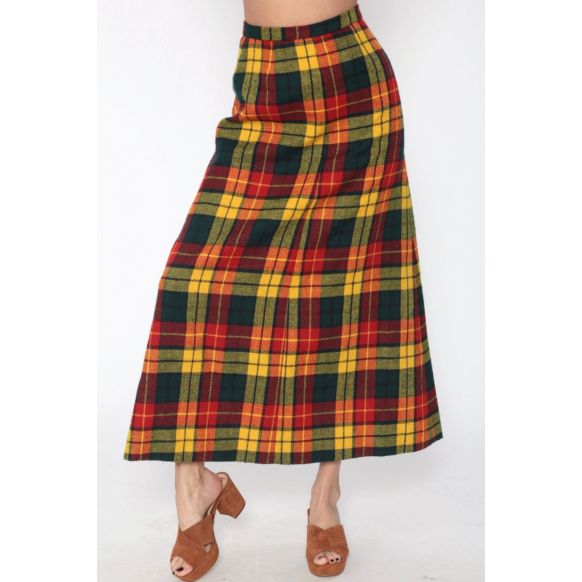 Buchanan Tartan Women Long Tartan Skirt 