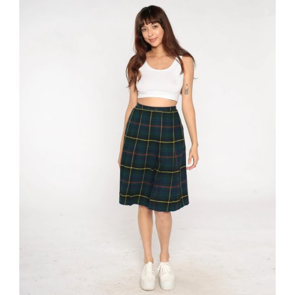 Hunting Stewart Tartan Women Fashion Skirt 