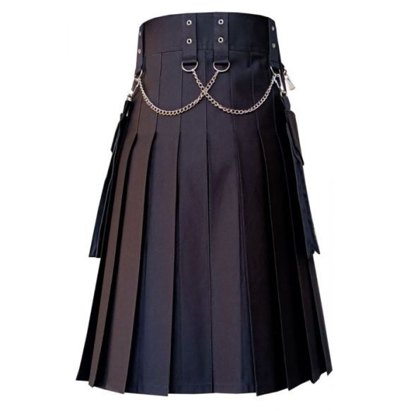 Black Detachable Fashion Kilt