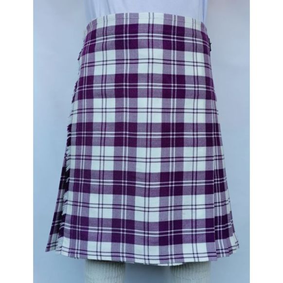 Erskine Dress Purple And White Tartan Kilt 
