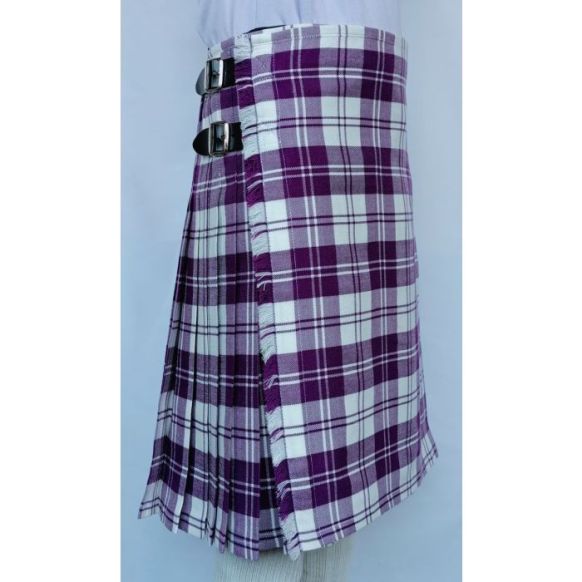 Erskine Dress Purple And White Tartan Kilt 