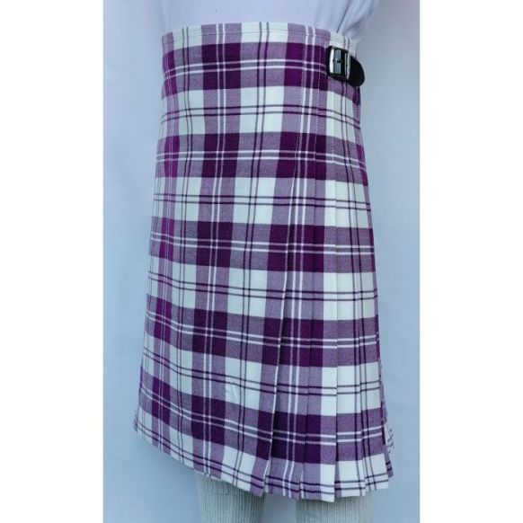Erskine Dress Purple And White Tartan Kilt 