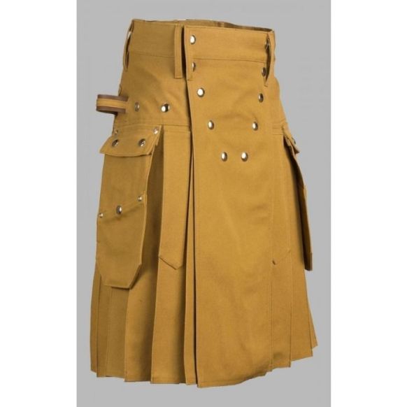 Khaki Modern Utility Kilt