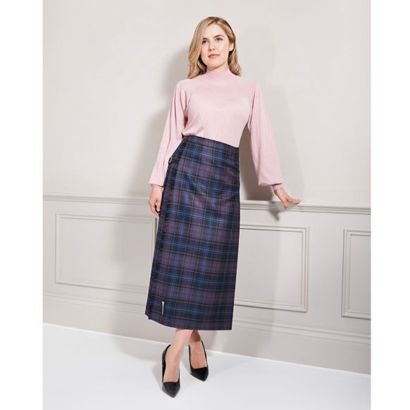 Beautiful Women Long Tartan Skirt 