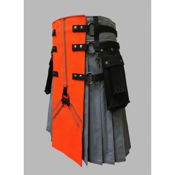 Modern Design Canvas Utility Kilt 
