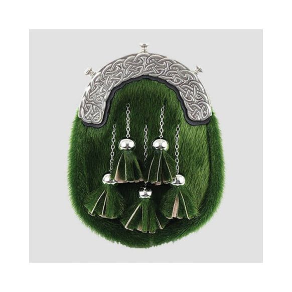 Beautiful Scottish Seal Green Sporran 
