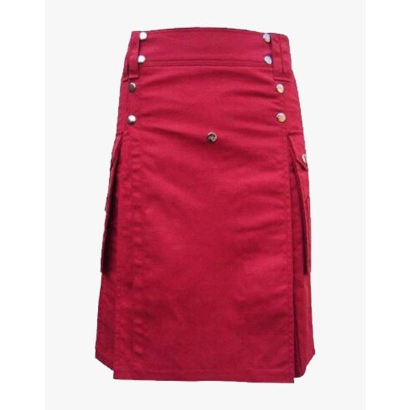  RED UTILITY KILT FOR WOMEN