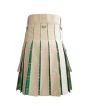 Khaki Hybrid Irish National Tartan Utility Kilt