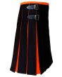 Black And Orange Utility Kilt 