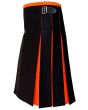 Black And Orange Utility Kilt 