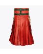 Black & Red Gothic Hybrid Kilt For Men
