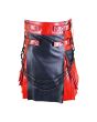Black And Red Hybrid Leather Kilt