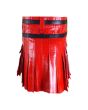 Black And Red Hybrid Leather Kilt