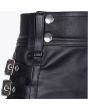 Black Leather Kilt with Cargo Pockets