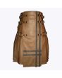 Brown Leather Utility Style Kilt For Men