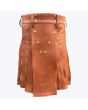 Brown Leather Kilt