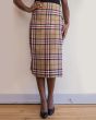 Camel Thomson Tartan Women Long Skirt

