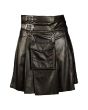 Fetish Black Leather Kilt
